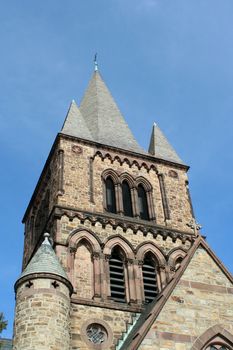 A old building against blue sky