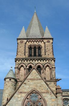 A old building against blue sky