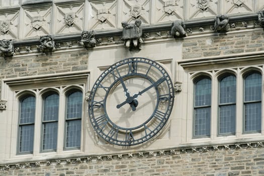 A old building with clock