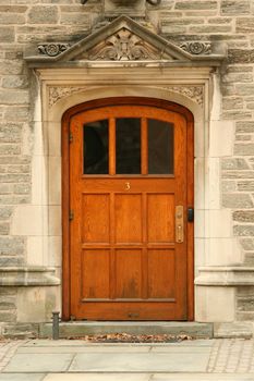 A old wooden door on a building