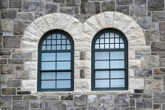Two windows on a old building