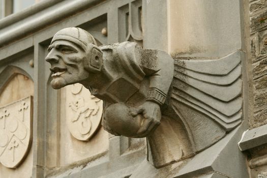 A gargoyle on a building