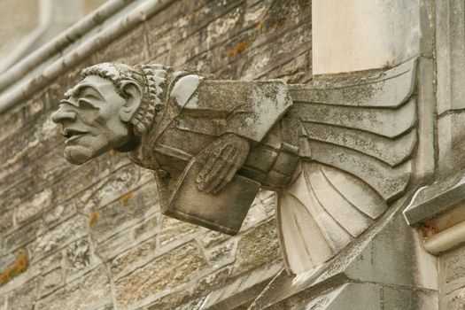 A gargoyle on a building