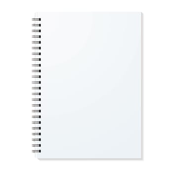 Blank ring binder with shadow and single pages