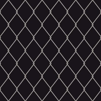 Seamless wire fence with a black background and repeat design