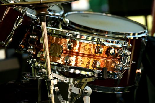 A close up of a Snare drum