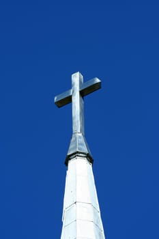 Cross on top of a church