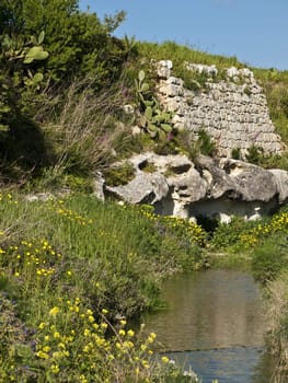 Chadwick Lakes in Malta is the only place where a flowing river is found in winter caused by rainwater
