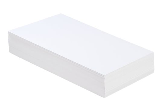 pile of white paper on a white background