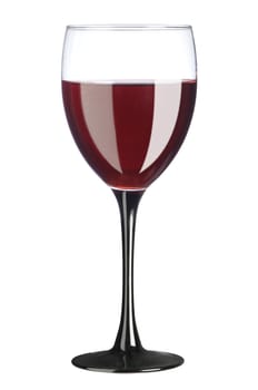 isolated glass of red vine with clipping paths