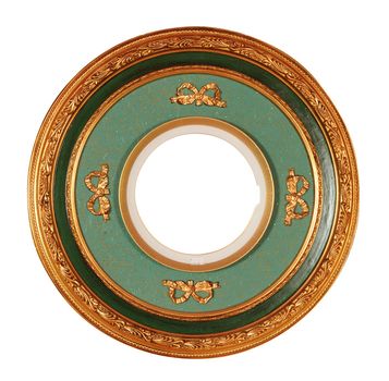 round antique frame with clipping path