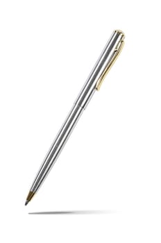 isolated ballpoint pen with clipping path