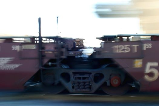 shot of a moving train to capture the motion with panning
