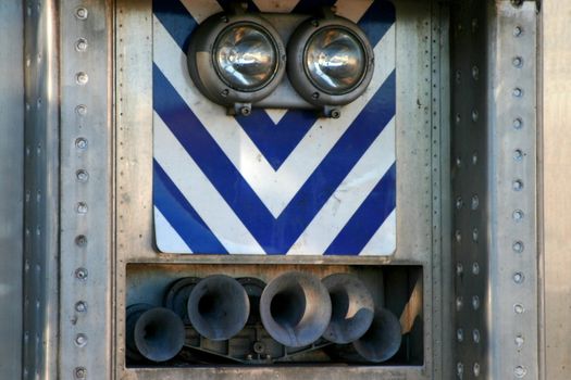 Back of a train at the Oxnard train station