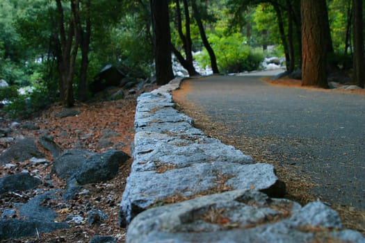 Walkway up and from the Yosemite Falls. Different perspective.