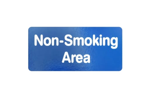 A blue and white sign for Non Smoking Area
