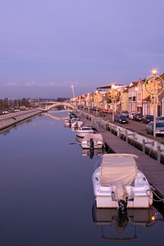 Typical aveiro canal in Portugal