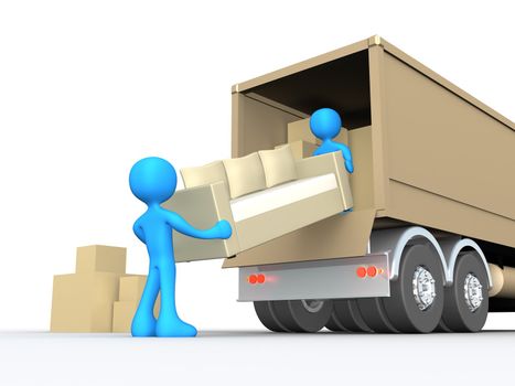 Computer generated image - Moving Company .