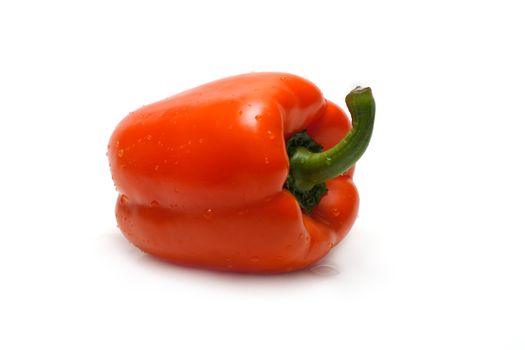 Orange bulgarian pepper insulated on white background
