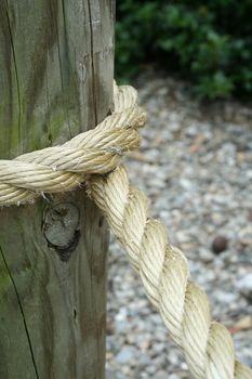 A piece of Rope wrapped around a pole