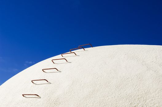 Concrete wine tanks in a winery, Alentejo, Portugal