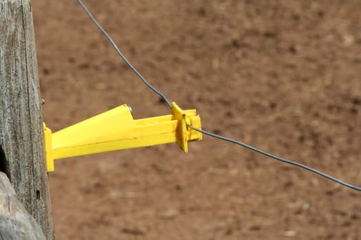 A Close up of a electric fence