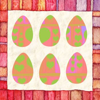 background with Easter eggs