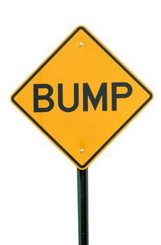 A isolated bump sign on white background