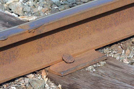 A rusty Train track macro