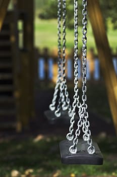 Still swing bench detail in the afternoon light
