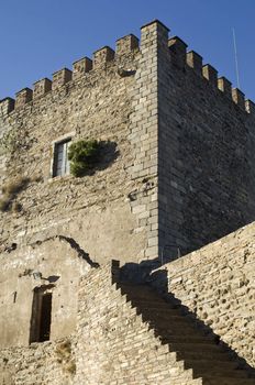 Donjon of the medieval castle of the village of Monsaraz, Alentejo, Portugal