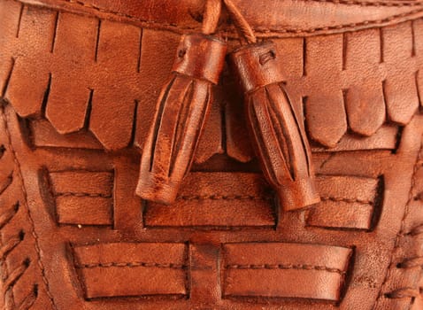 A Mans leather dress shoe background texture