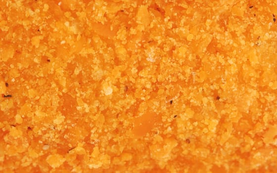Breaded chicken nugget background macro 