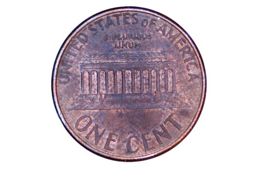 A Isolated US penny back