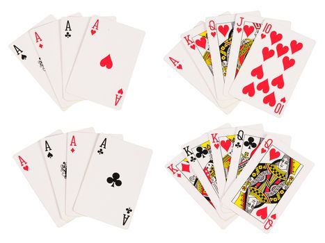 some winnings combinations of playing-cards