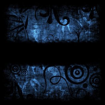 Blue grunge retro background - square format