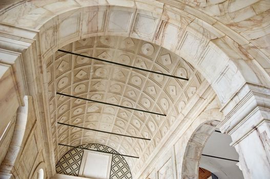 Marble vault in Convento de Santo Antonio, Alcacer do Sal, Alentejo, Portugal  
