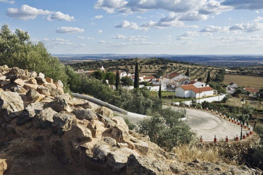 Small village in the plain of Alentejo, Portugal
