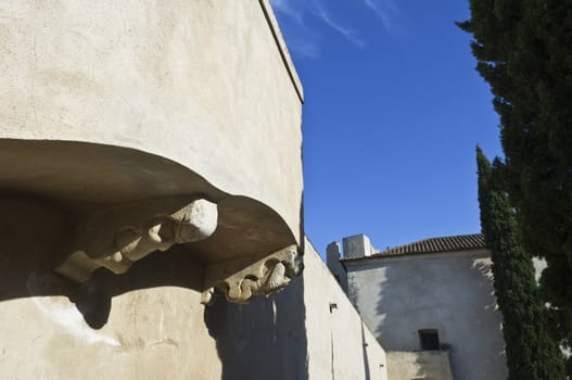 Caryatids in the medieval castle of Alvito, Alentejo, Portugal
