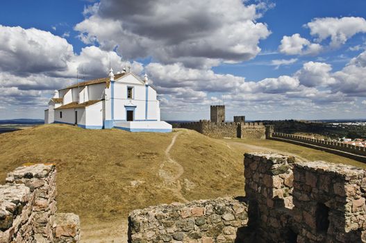 Church of Salvador inside the castle of Arraiolos, Alentejo, Portugal
