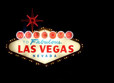 Welcome To Las Vegas Neon Sign at Night Time