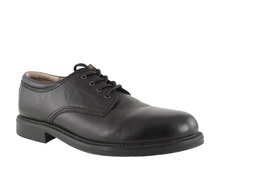 A Black Mens Shoe isolated on white