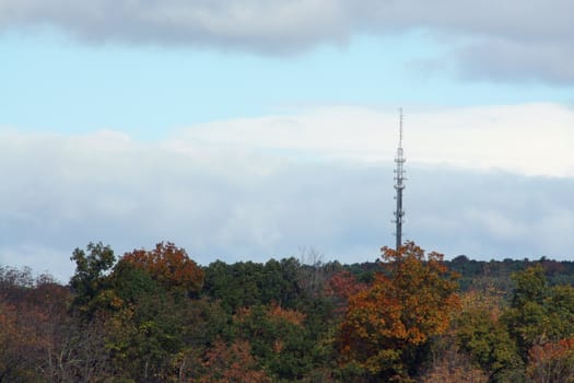 A Radio antenna on a mountain top