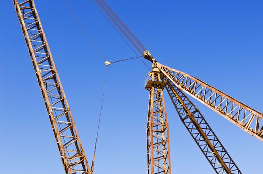 Detail of a lifting crane at a marble quarry, Alentejo, Portugal