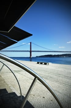 View of Tagus riverside in Lisbon, Portugal
