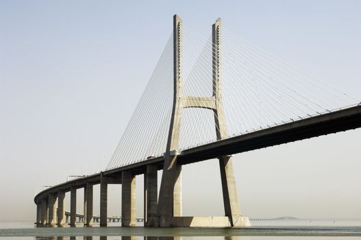 Vasco da Gama bridge over Tagus river, Portugal