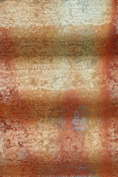A rusty piece of Corrugated Sheet Metal grunge background