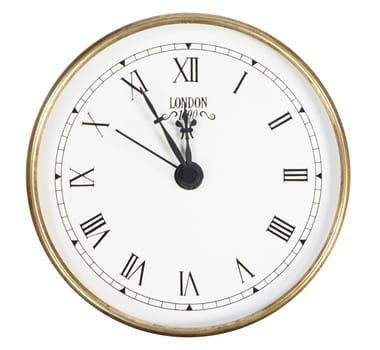  isolated classic clock on white