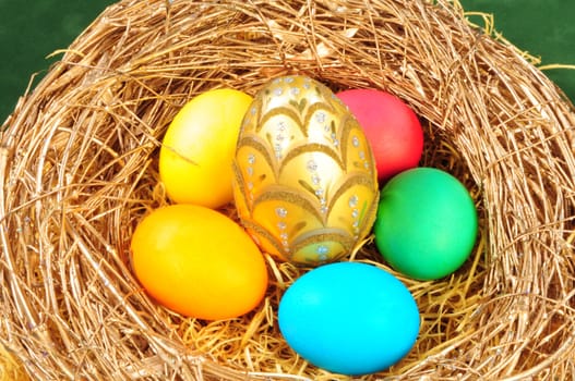 easter eggs in the golden nest