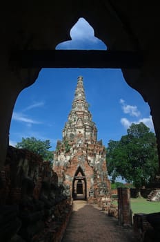 The Buddhist temple of Wat Chaiwatthanaram in the city of Ayutthaya, Thailand